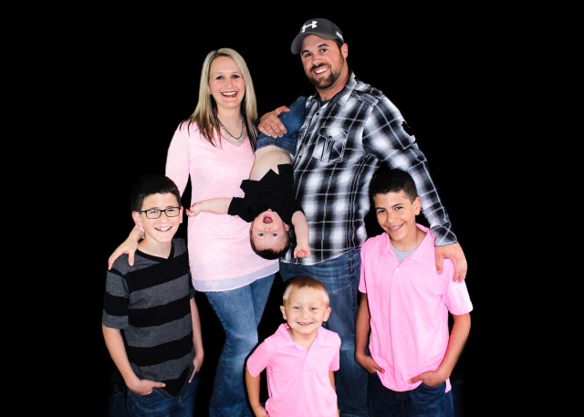 Norris, Whole Fam, Cru Upside Down, Black Background, Horizontal